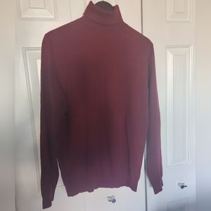 Massimo Dutti 100% Mongolian Cashmere Burgundy Turtleneck Sweater NWT